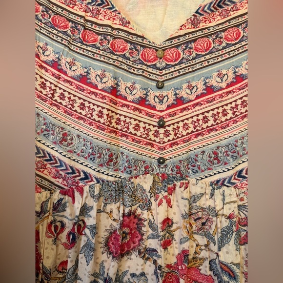 BIBA Women Beige Floral Printed A-line Cotton Kurta Top Tunic Size 38 - Picture 11 of 12